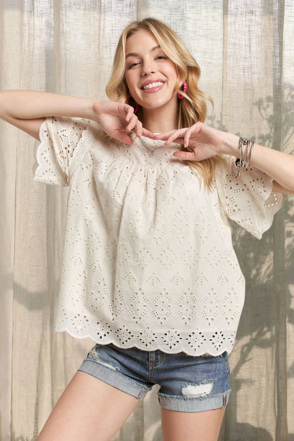 ADORA Ruffle Shoulder Blouse