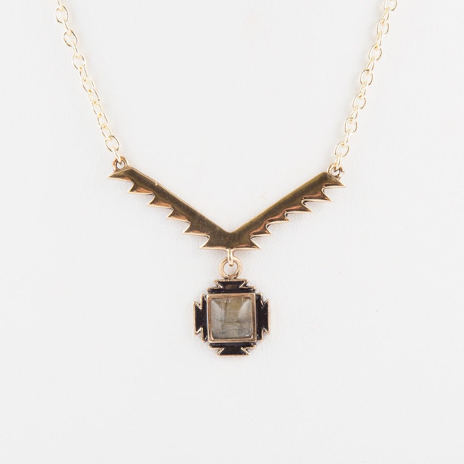 Aztec Labradorite and Bronze Necklace