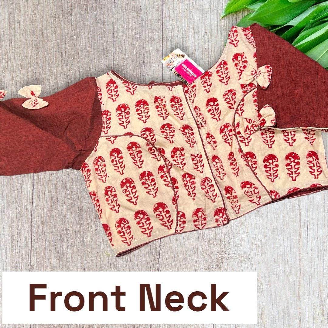 6034 Pen Kalamkari blouses | cotton kalamkari blouse
