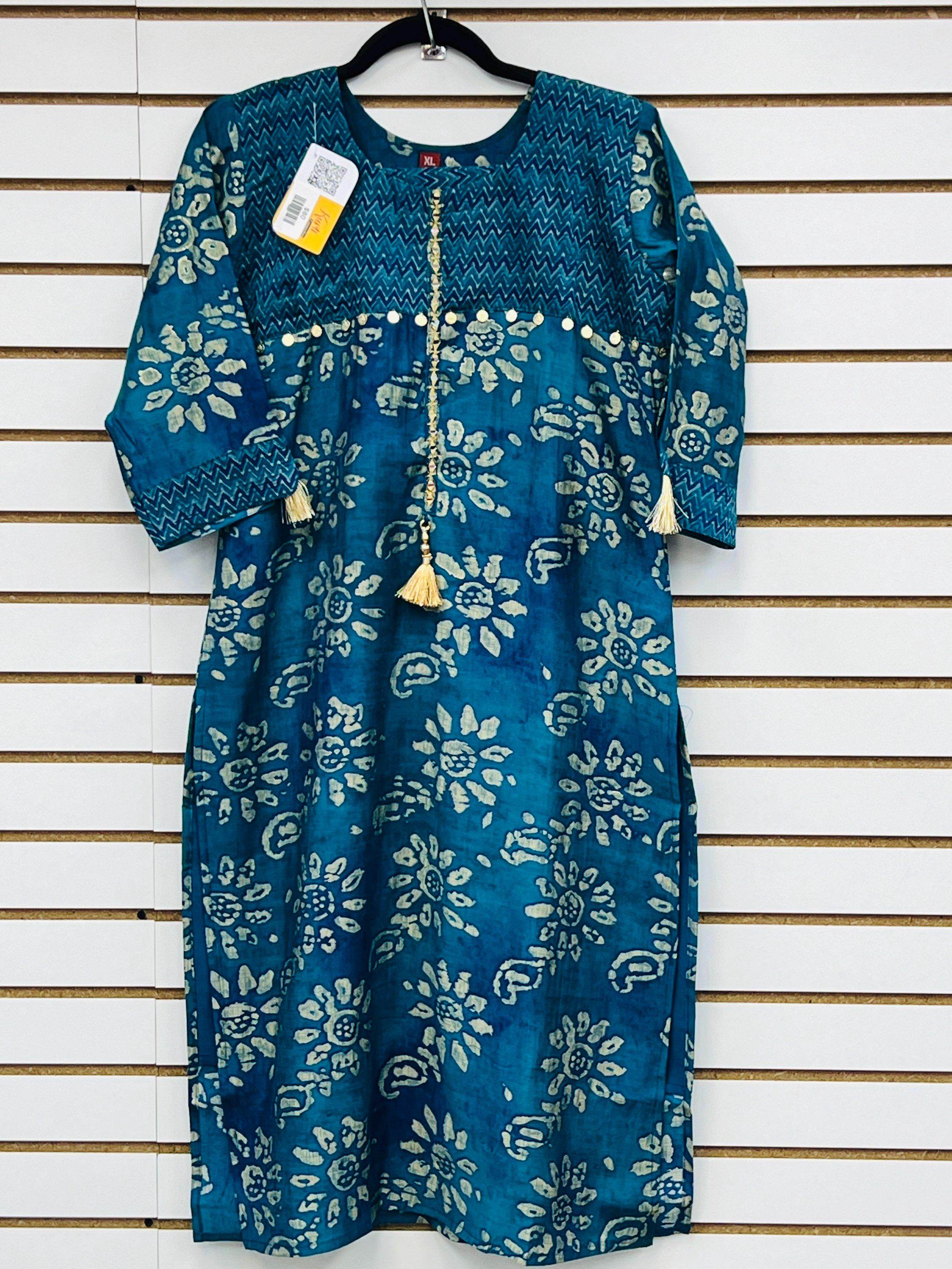 Batik print kurti set | Modal silk salwar suit