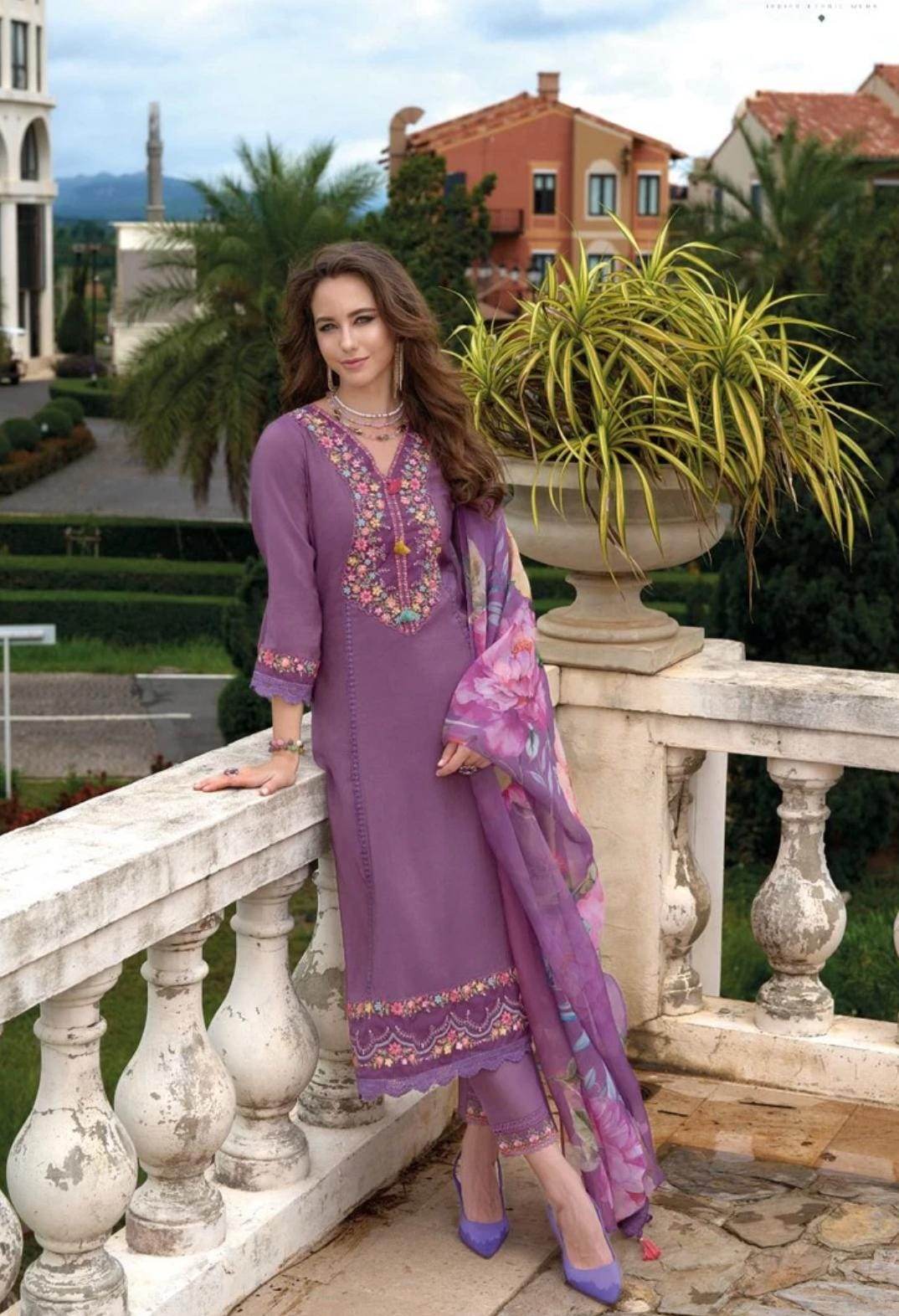 Begum | Silk party wear suits | A line kurti sets