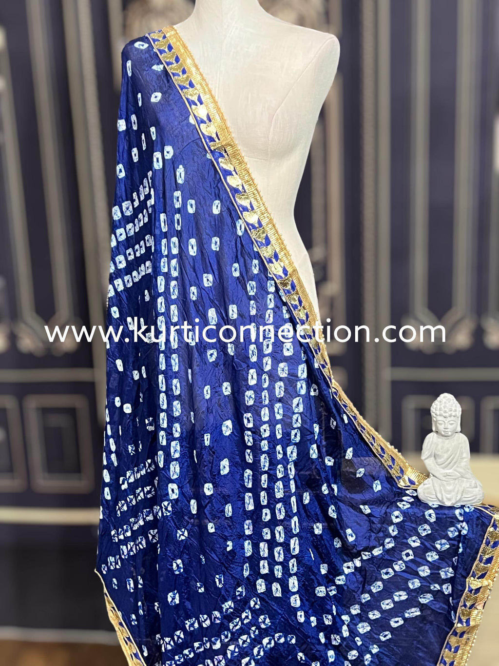 Bandhani silk dupatta