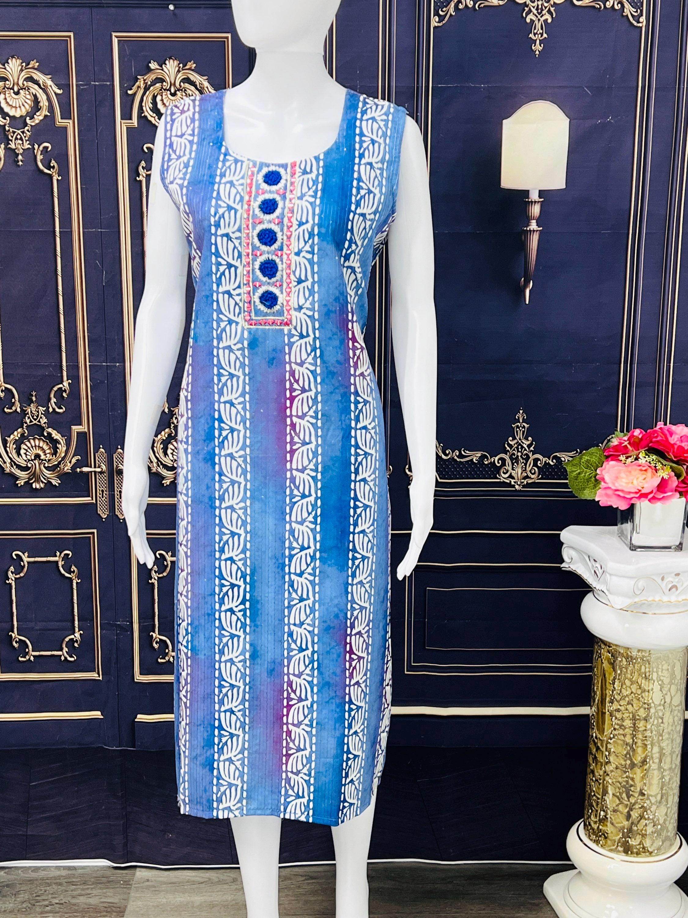 Batik print kurti with full lining