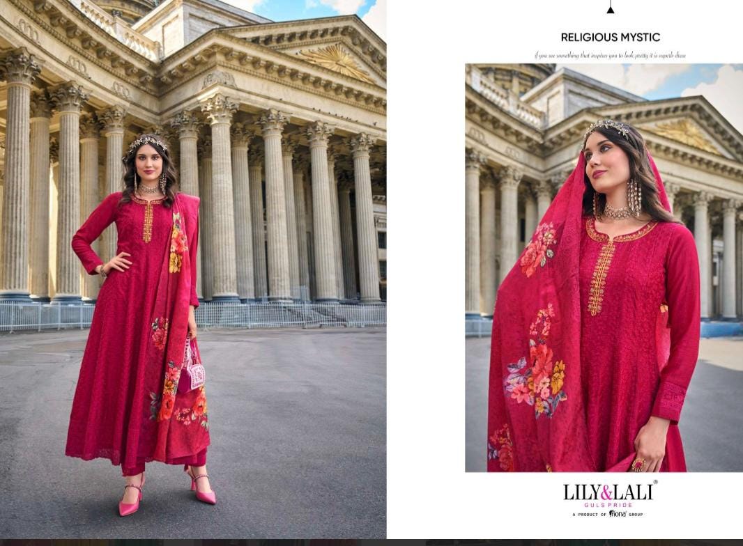 Alamzeb | chinon silk long kurtis