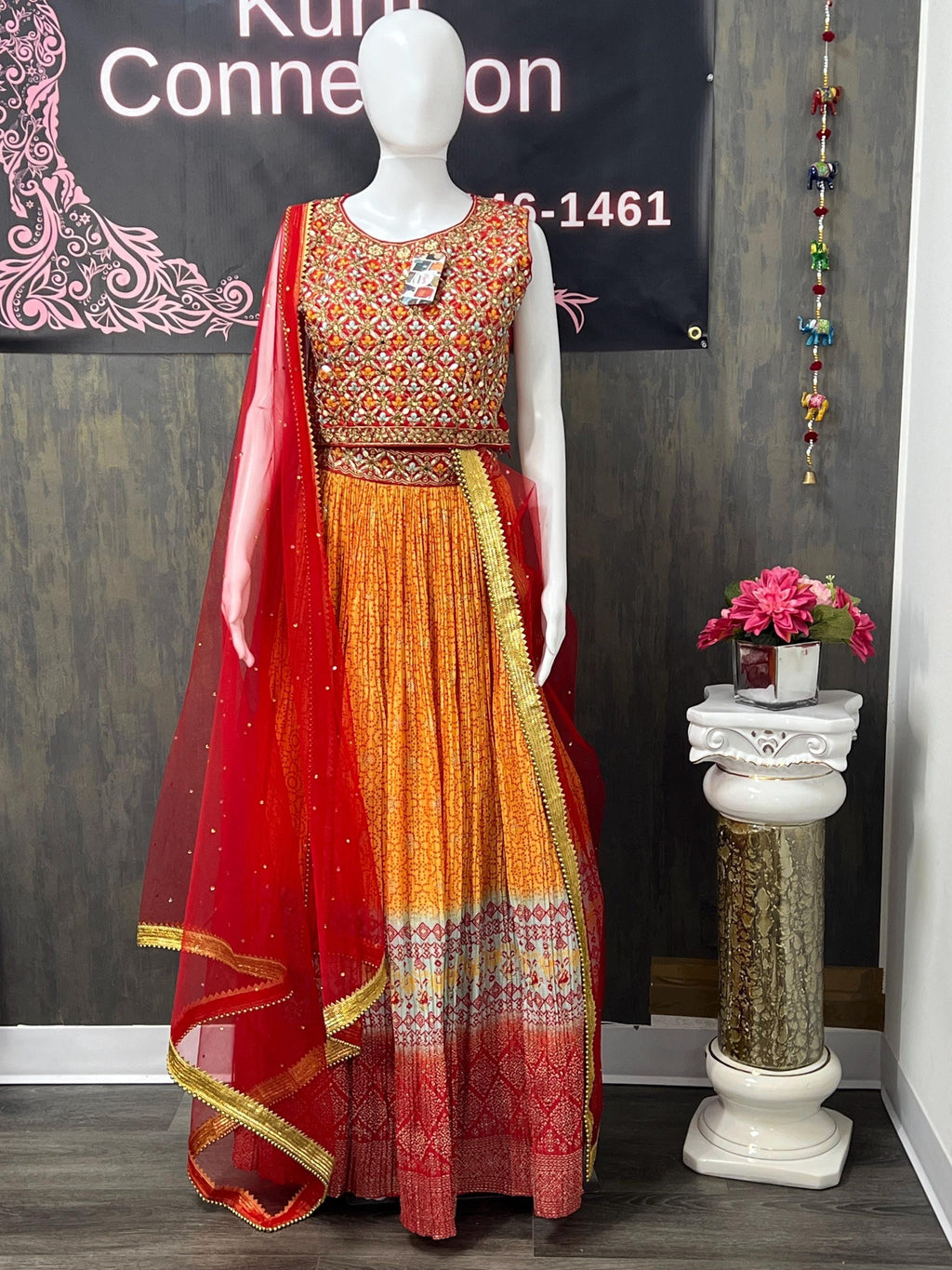 Bandhani print Lehenga choli set