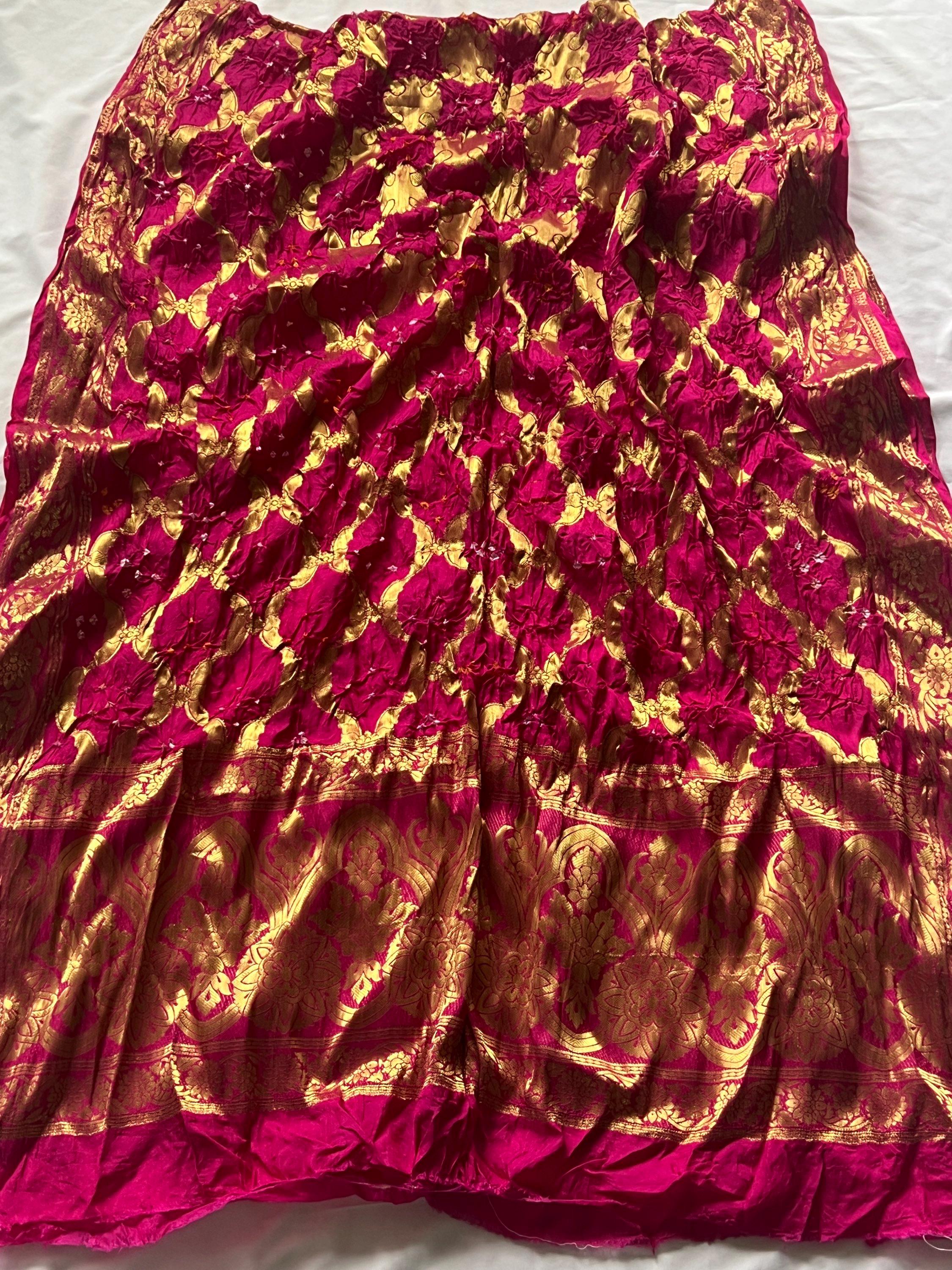 Bandhani silk dupatta