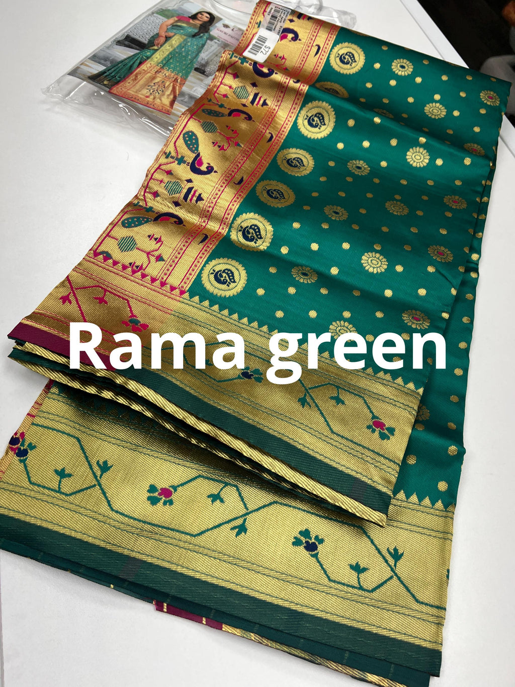 Art silk paithani saree