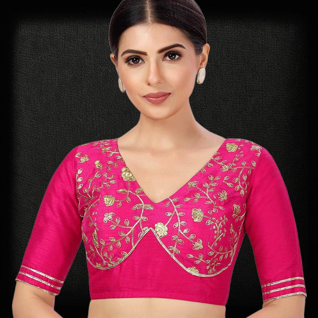 2879 Raw silk blouse | readymade blouse for saree