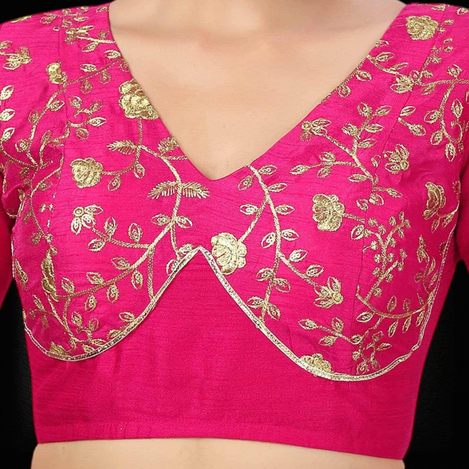 2879 Raw silk blouse | readymade blouse for saree