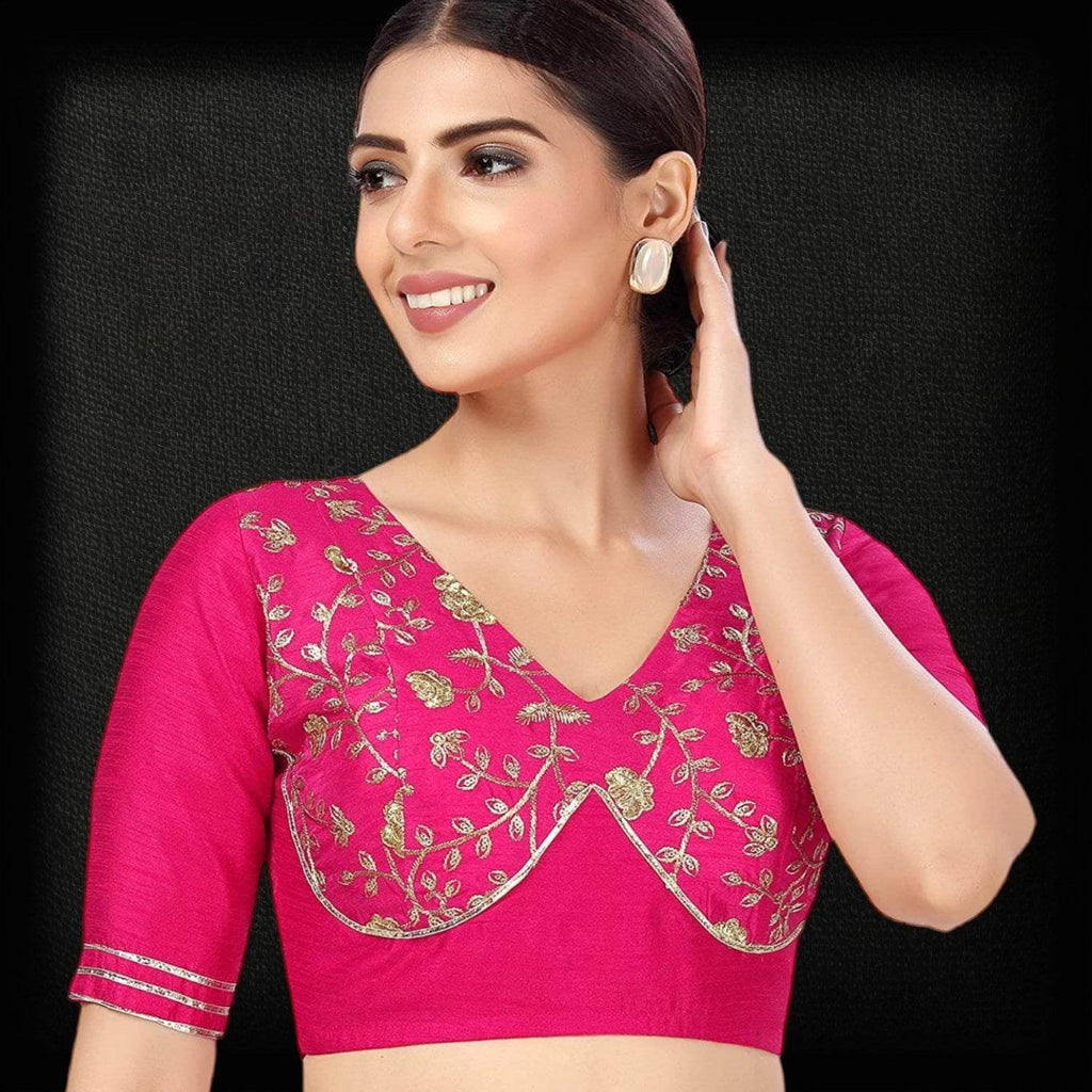 2879 Raw silk blouse | readymade blouse for saree