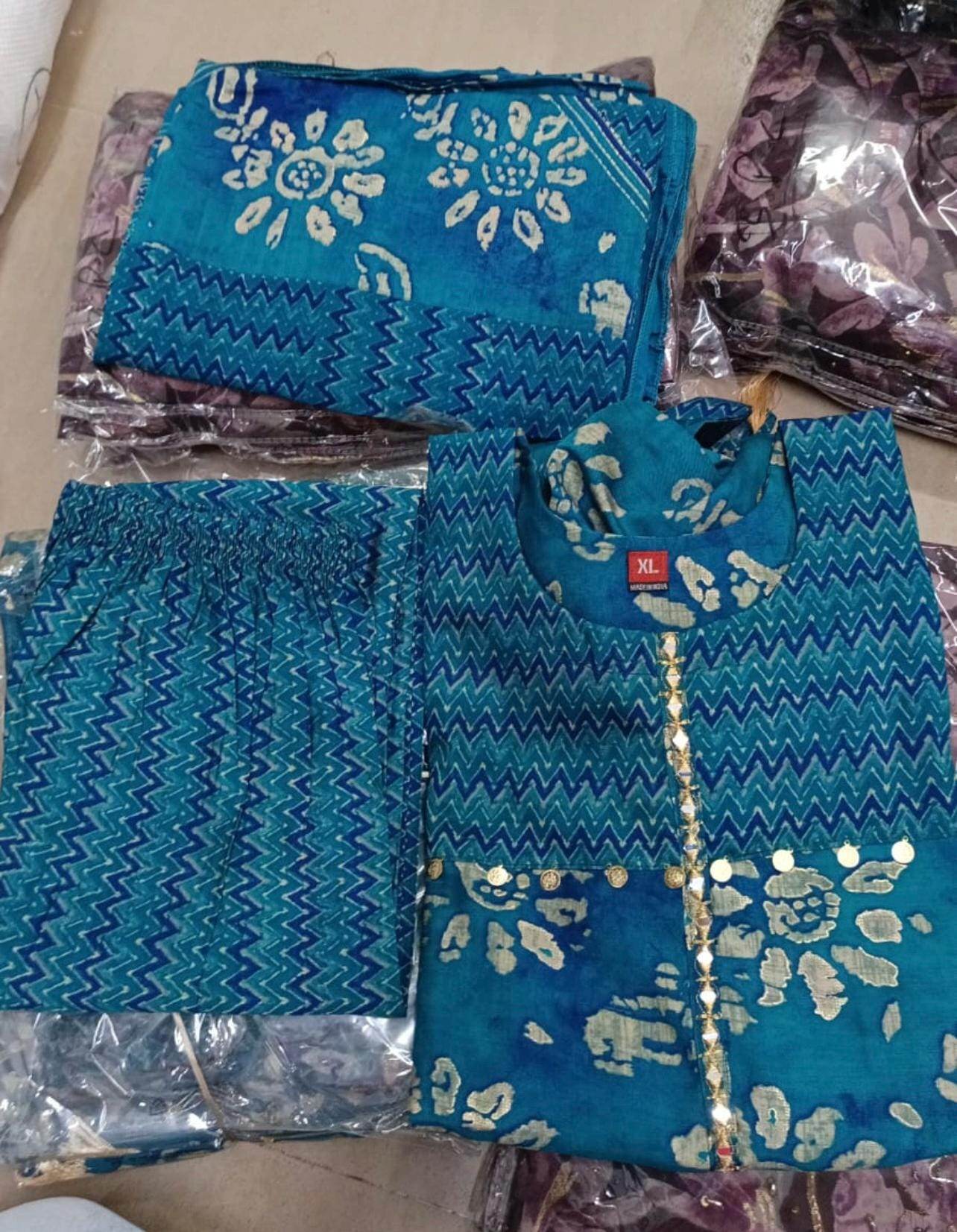 Batik print kurti set | Modal silk salwar suit