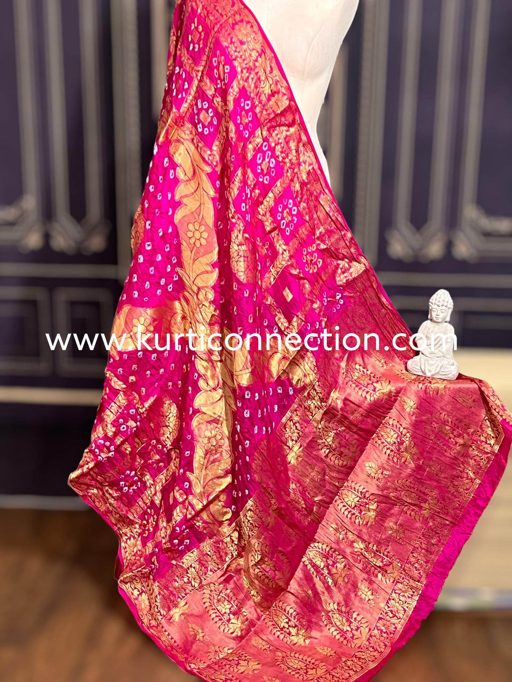 Banarsi silk bandhani dupatta