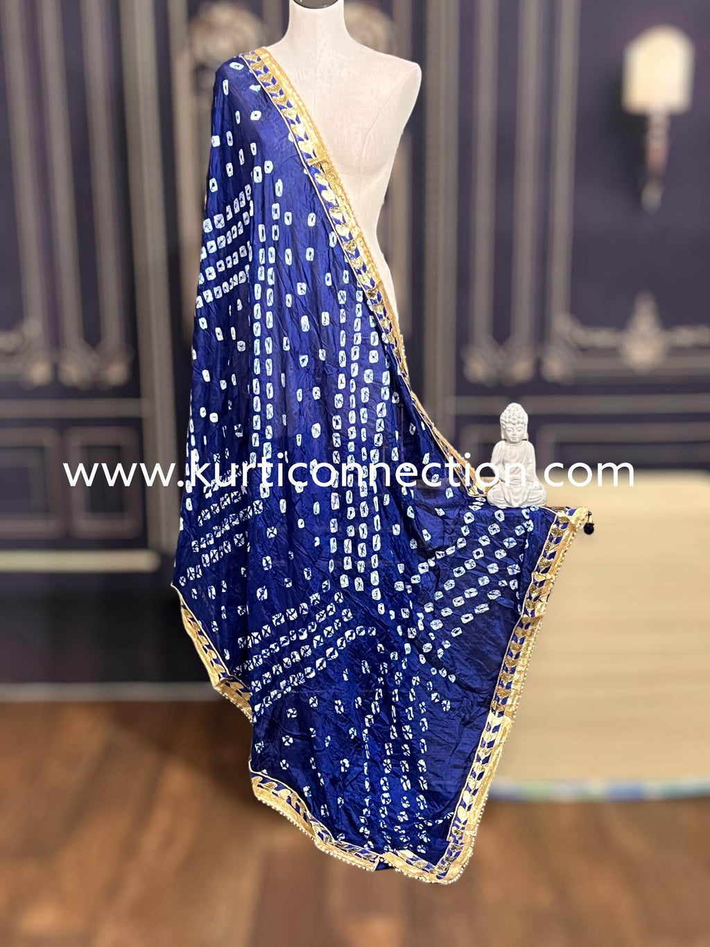 Bandhani silk dupatta