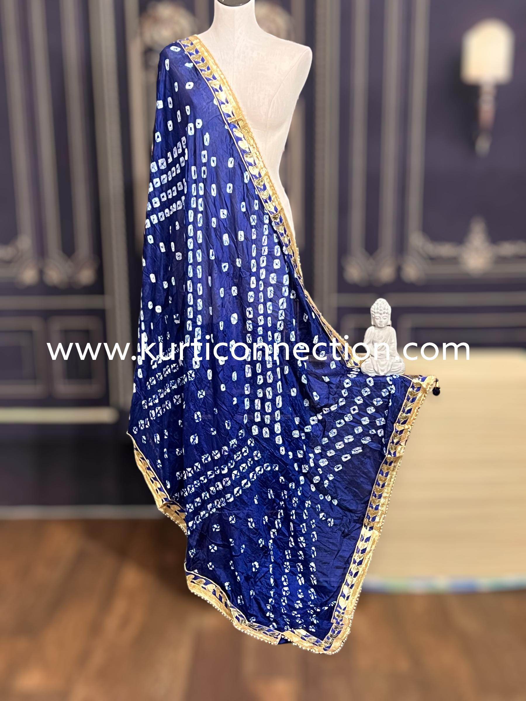 Bandhani silk dupatta