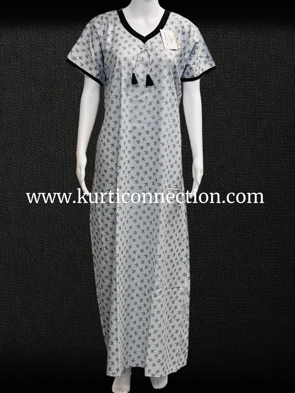 9126 soft cotton nighty, Indian nighty