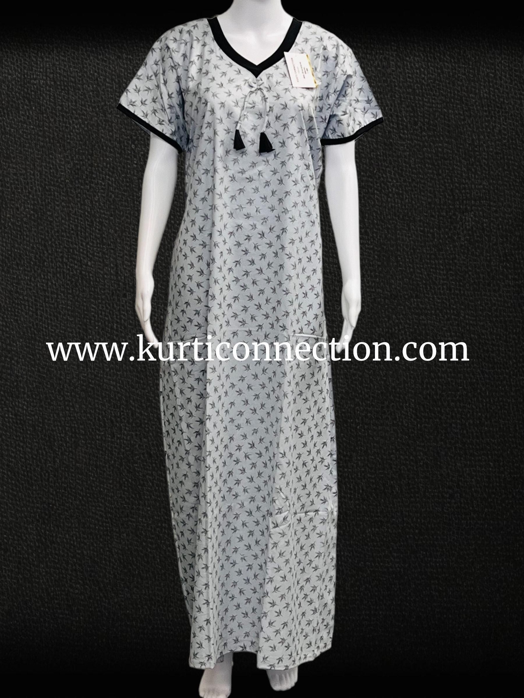 9126 soft cotton nighty, Indian nighty