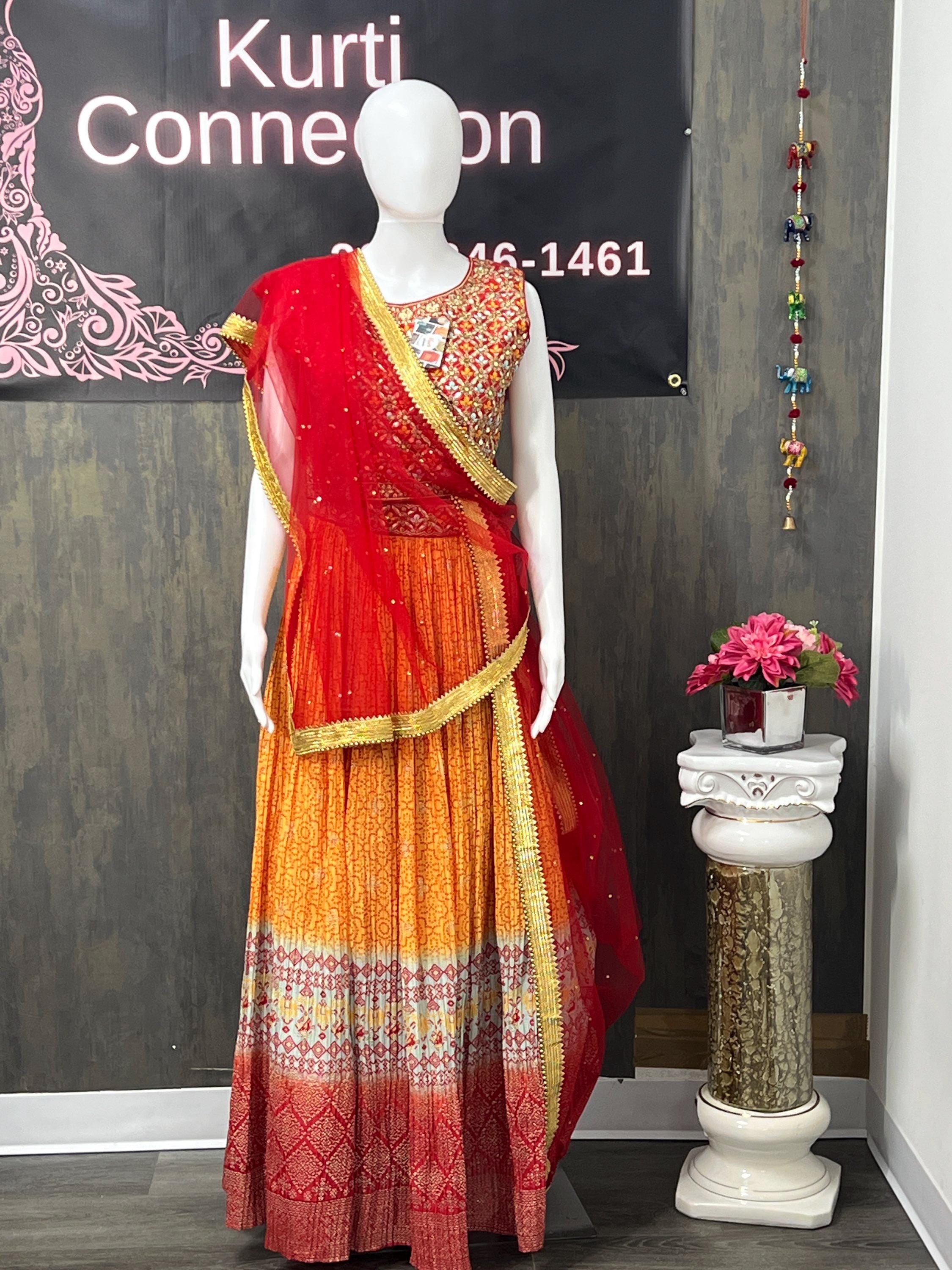 Bandhani print Lehenga choli set