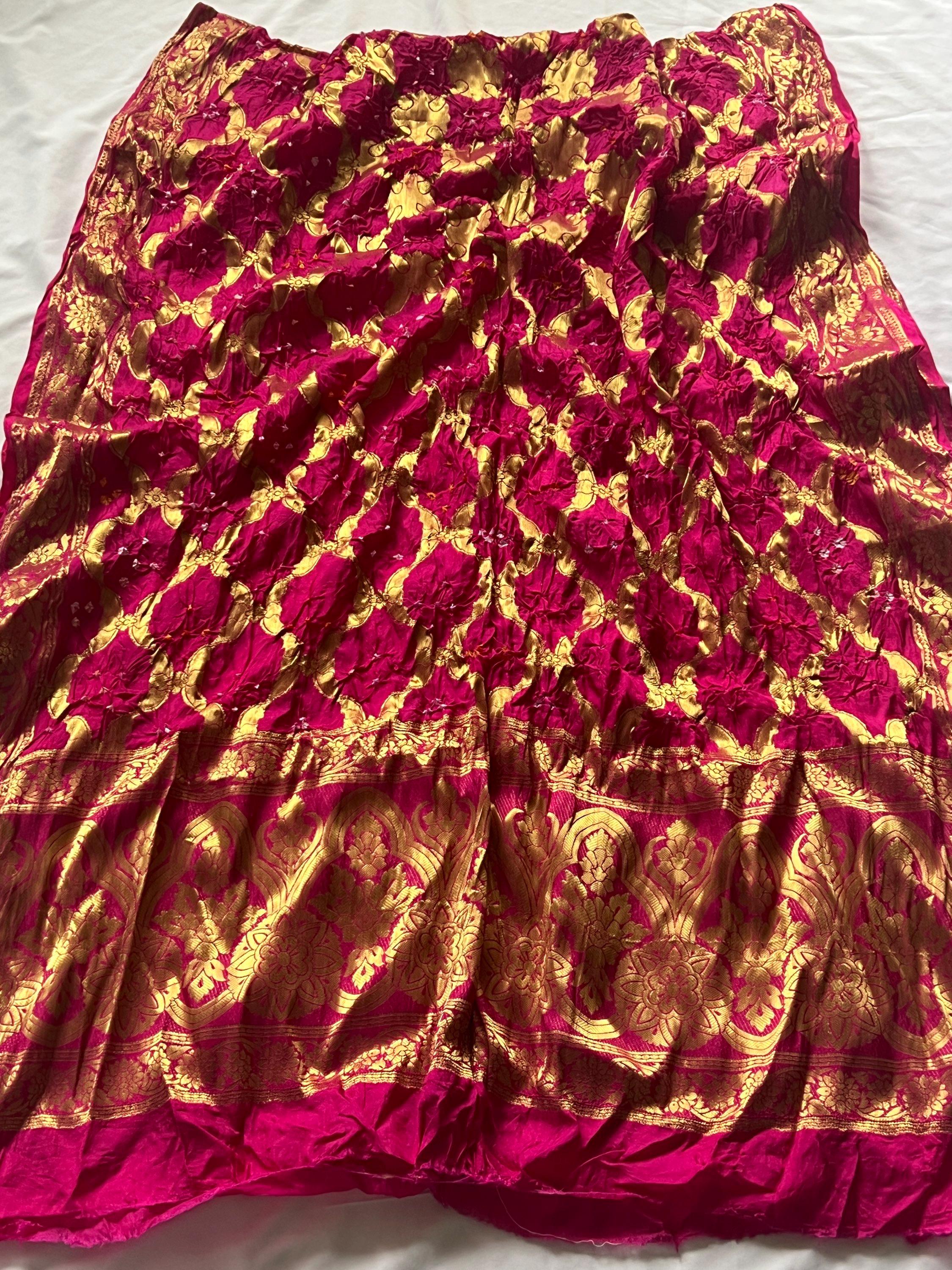 Bandhani silk dupatta