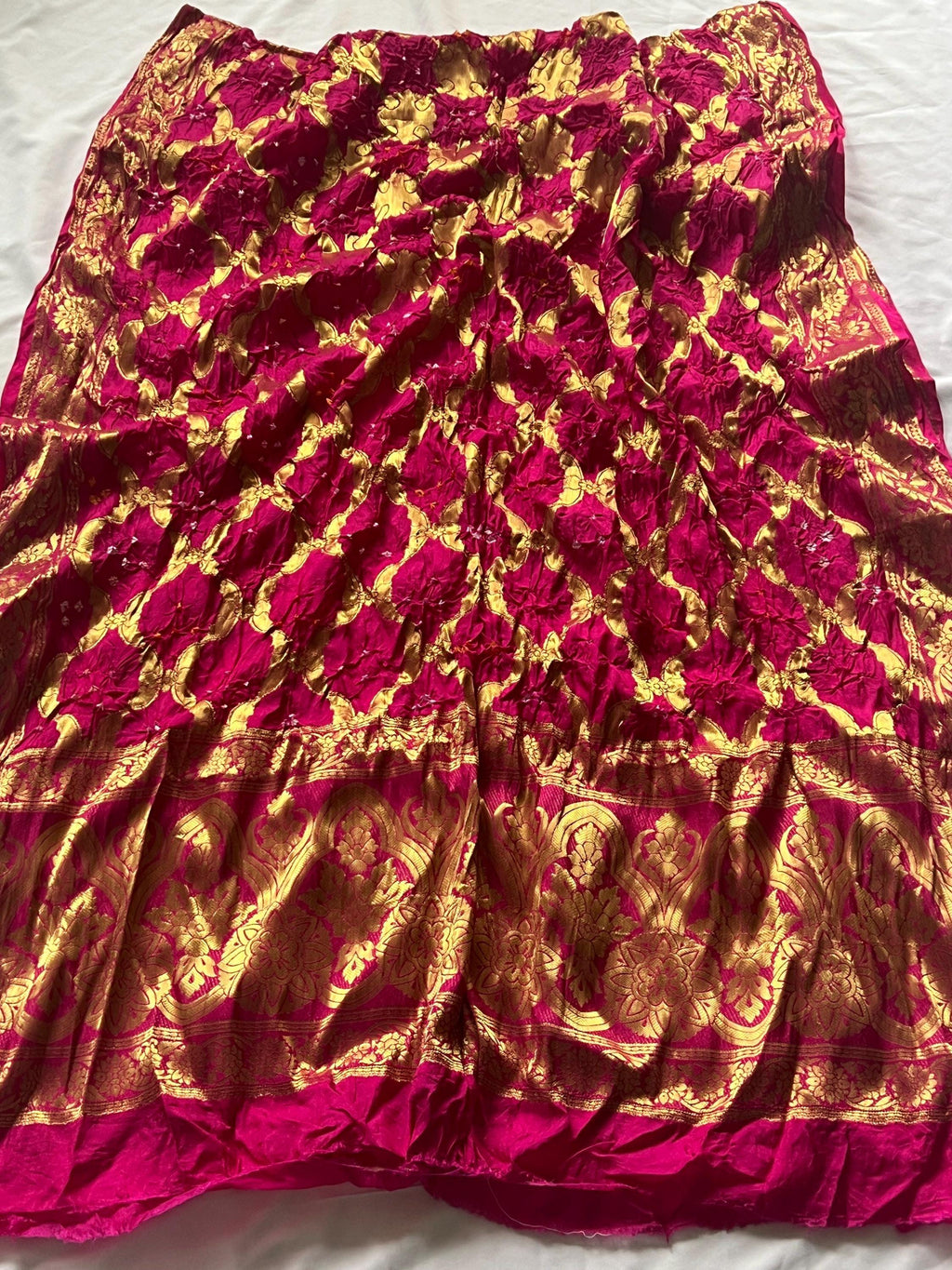 Bandhani silk dupatta