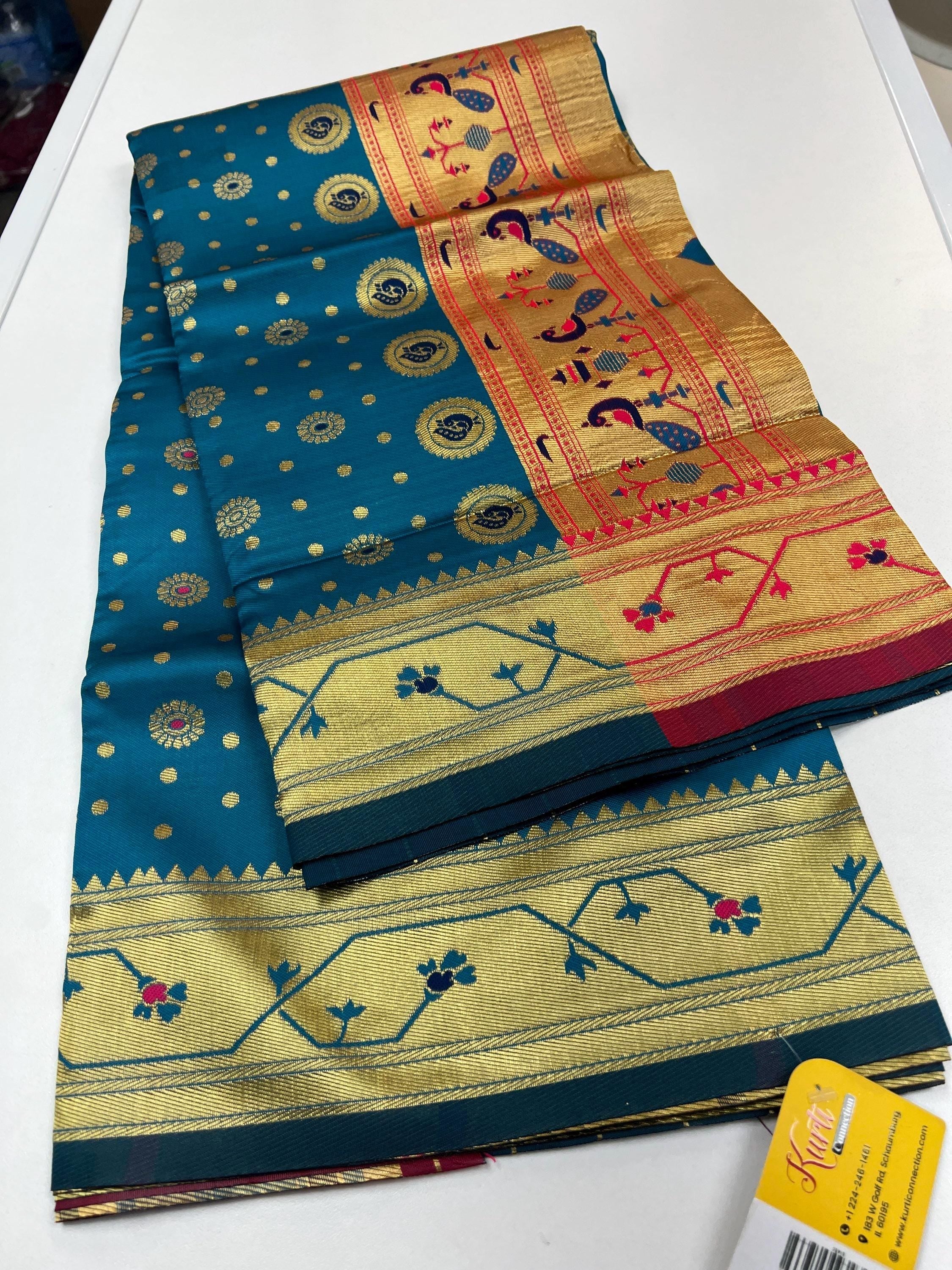 Art silk paithani saree