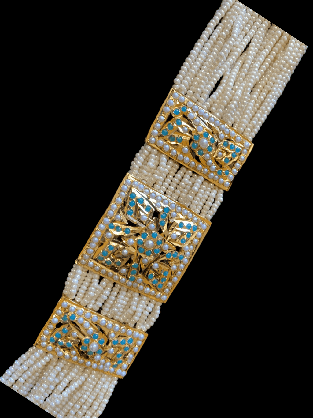 B77 Verdah jadau bracelet in feroza  ( READY TO SHIP )