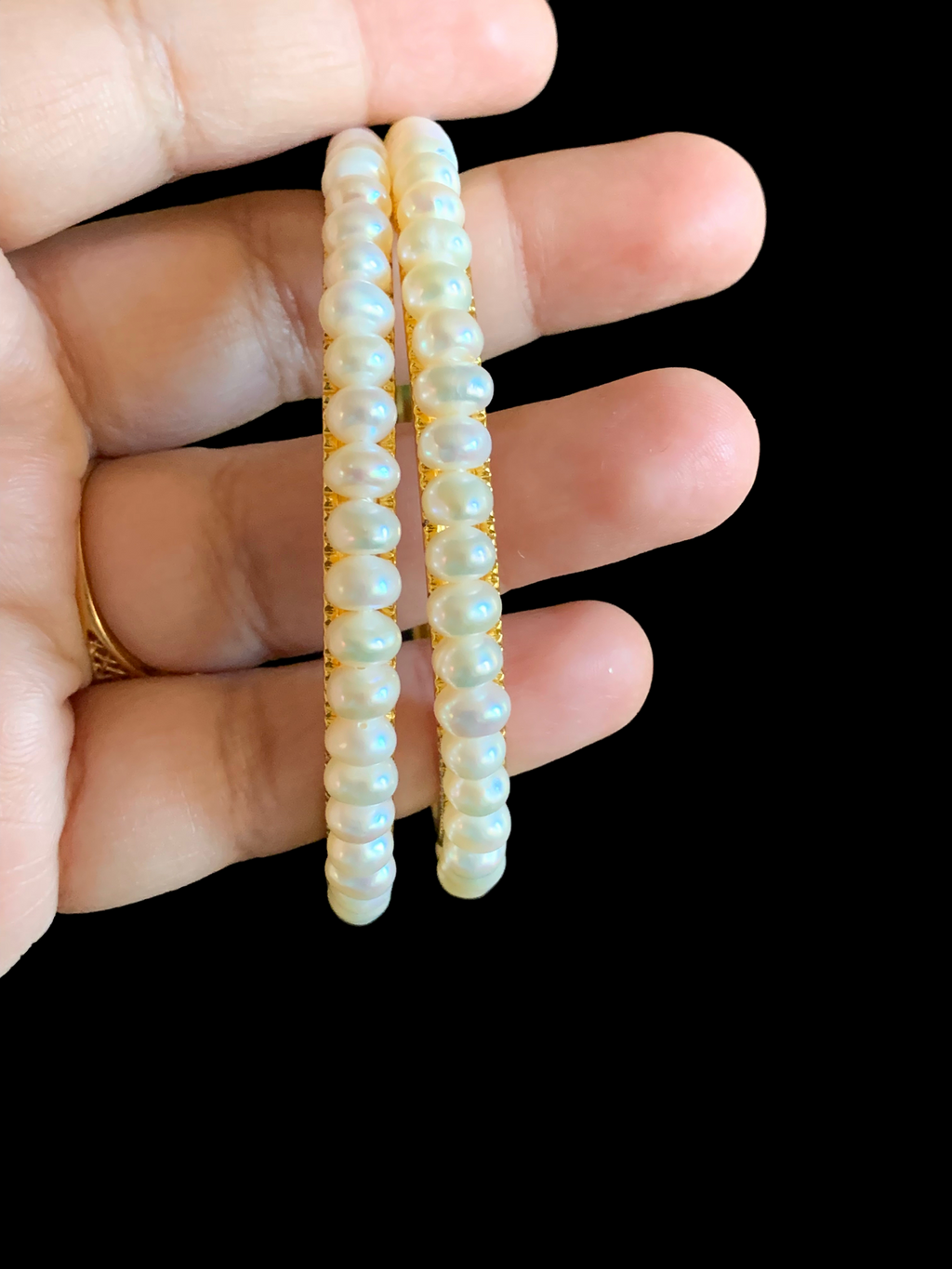 B129 Fresh water pearl bangle size ( READY TO SHIP  )