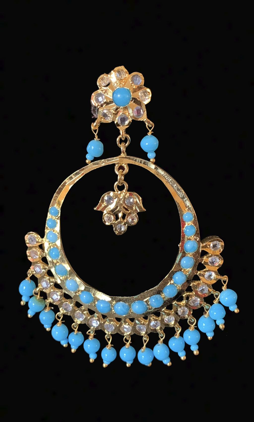 Abroo chandbali (turquoise or Feroza    )( READY TO SHIP )
