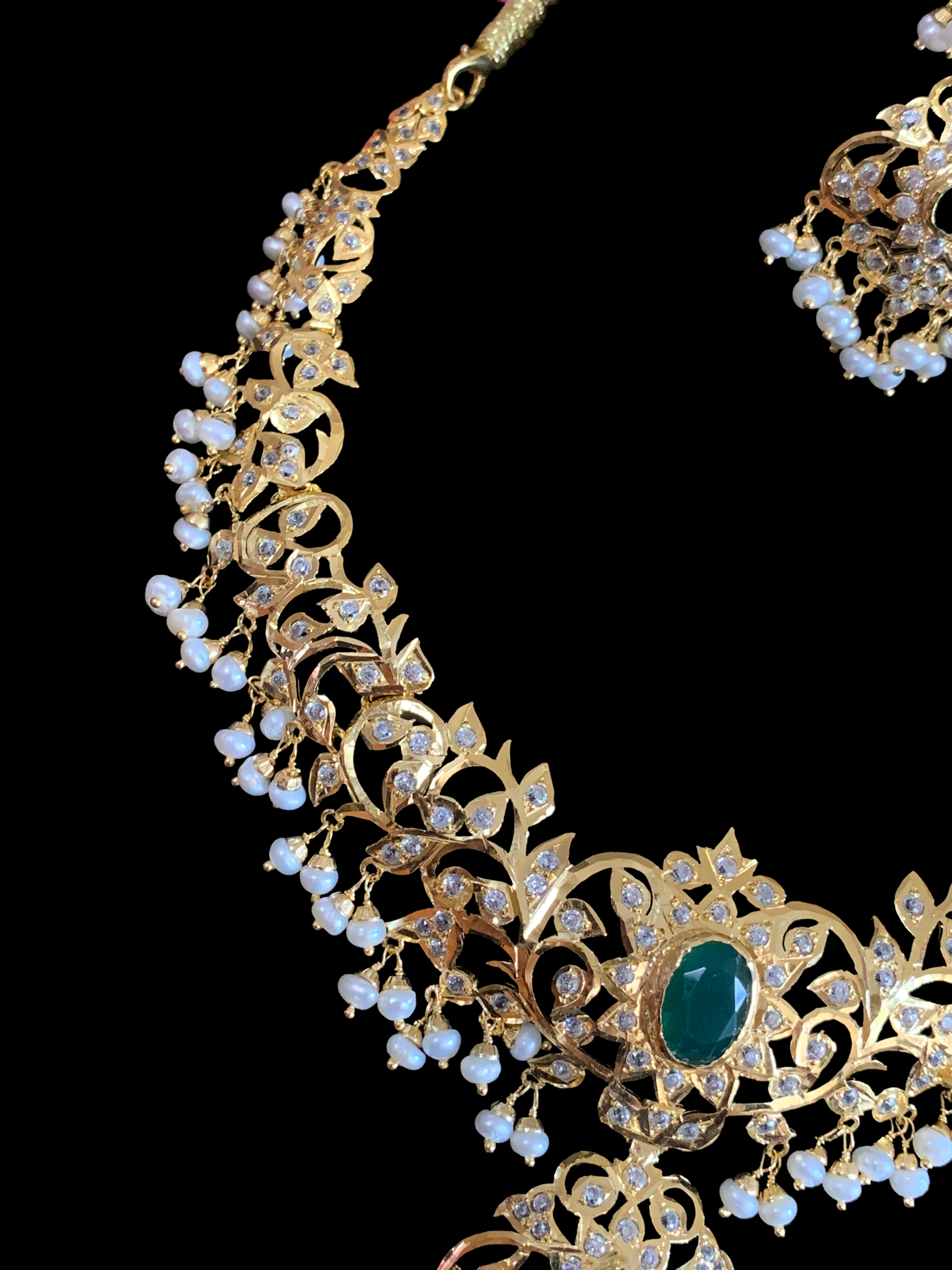 AFSANA  gold plated silver necklace set ( SHIPS IN 5 WEEKS )