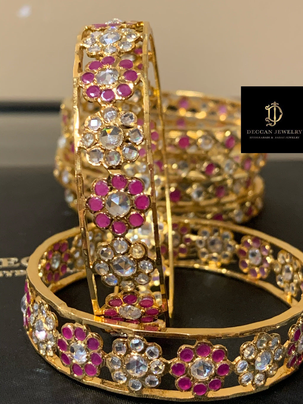 B137 Indu ruby bangles   ( SHIPS IN 4 WEEKS  )