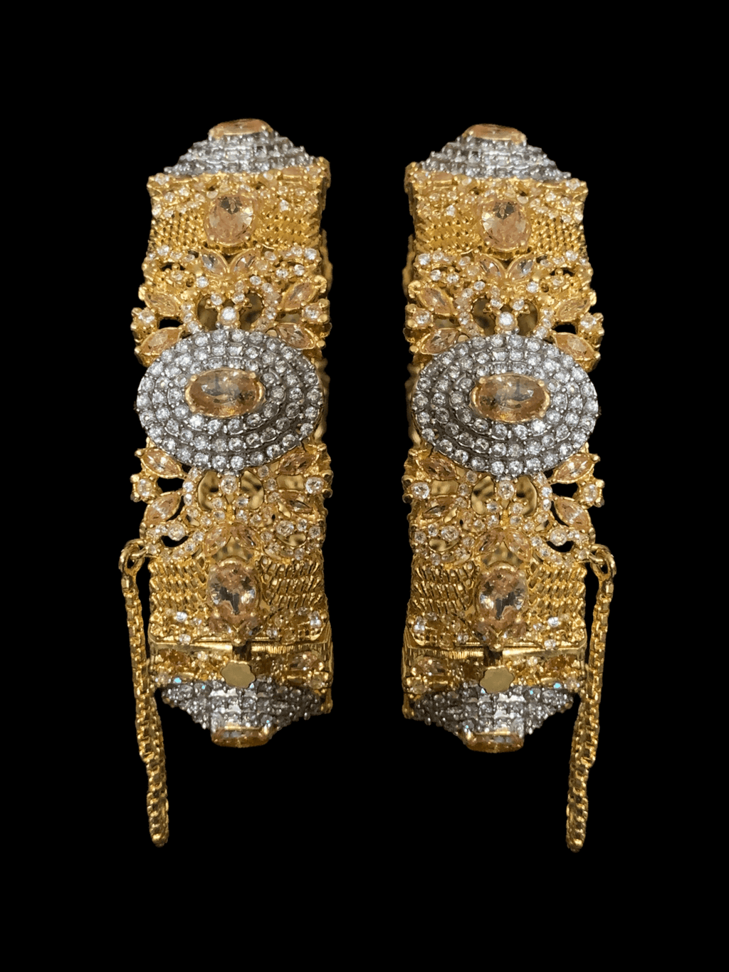 B15 Aria zircon bangles , one pair , openable  ( READY TO SHIP )