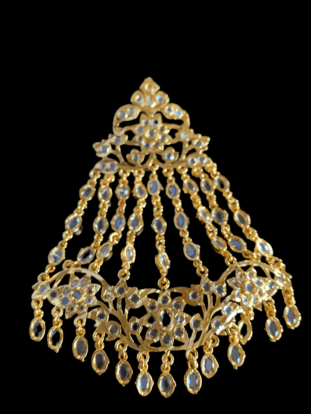 Abira jhoomar - white   ( SHIPS IN 4 WEEKS  )