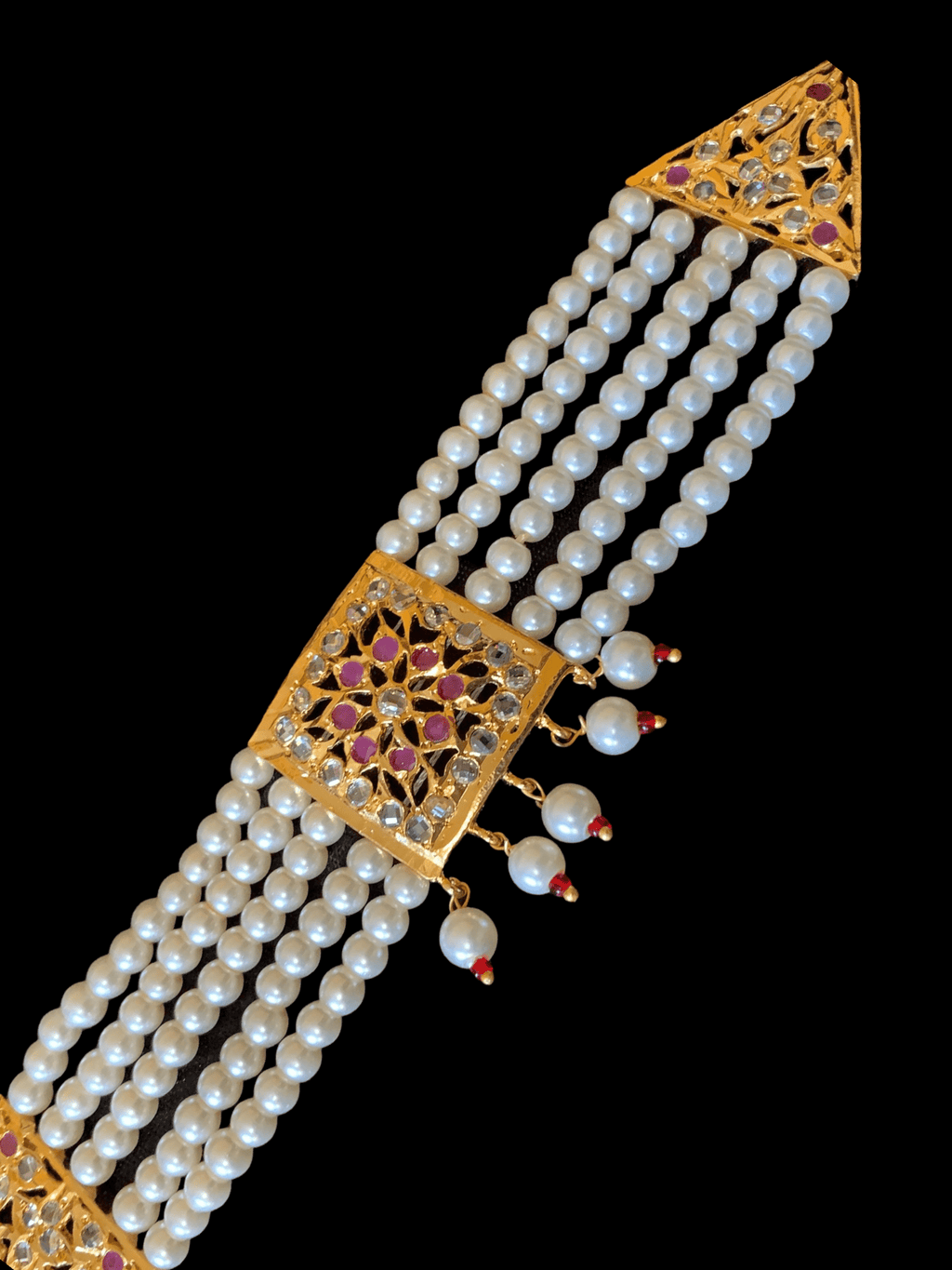 B70 Ariha  pearl bracelet - ruby  ( READY TO SHIP )