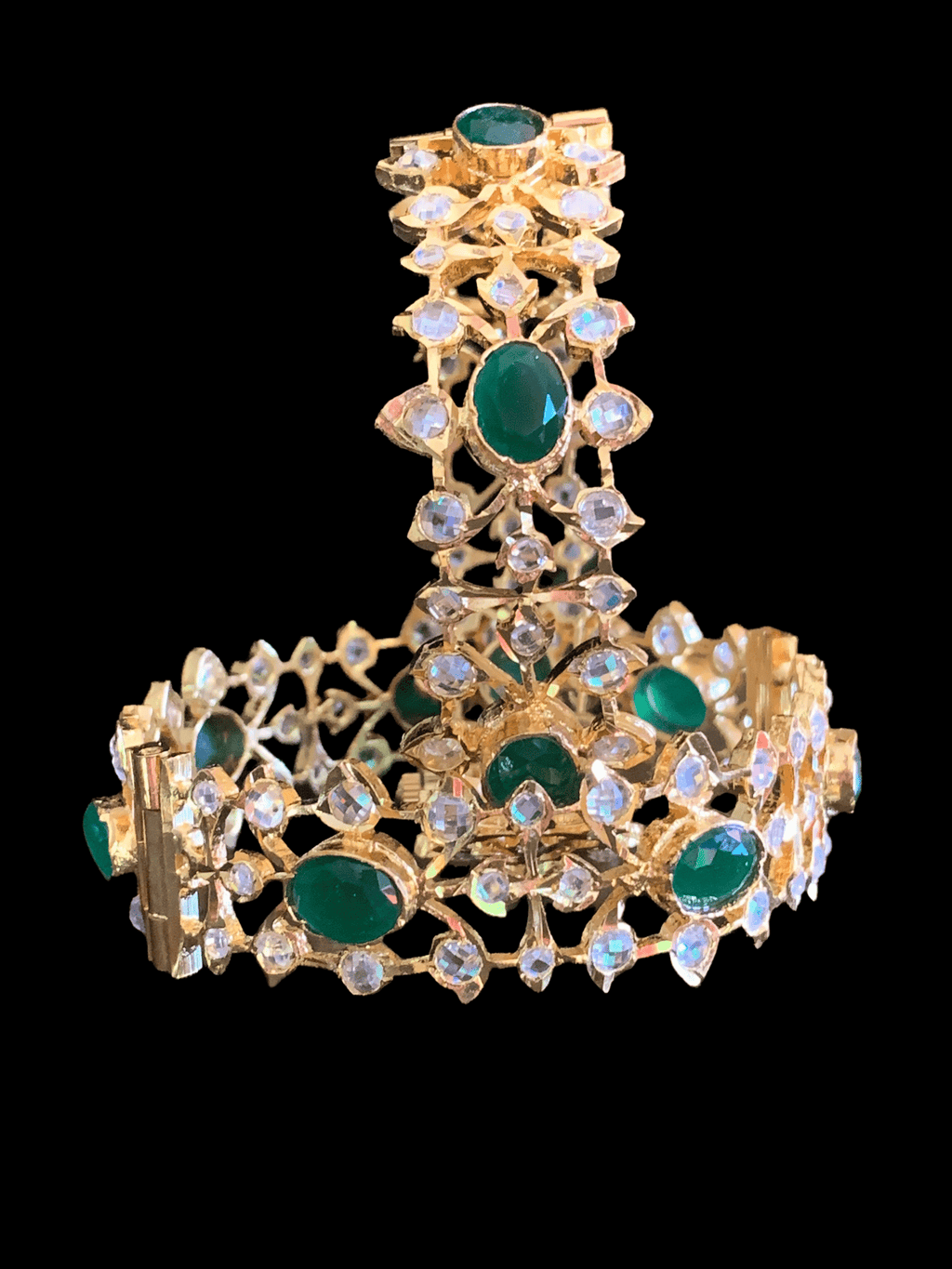 B14 Salma Bangles In Emerald Green ( SHIPS IN 4 WEEKS   )