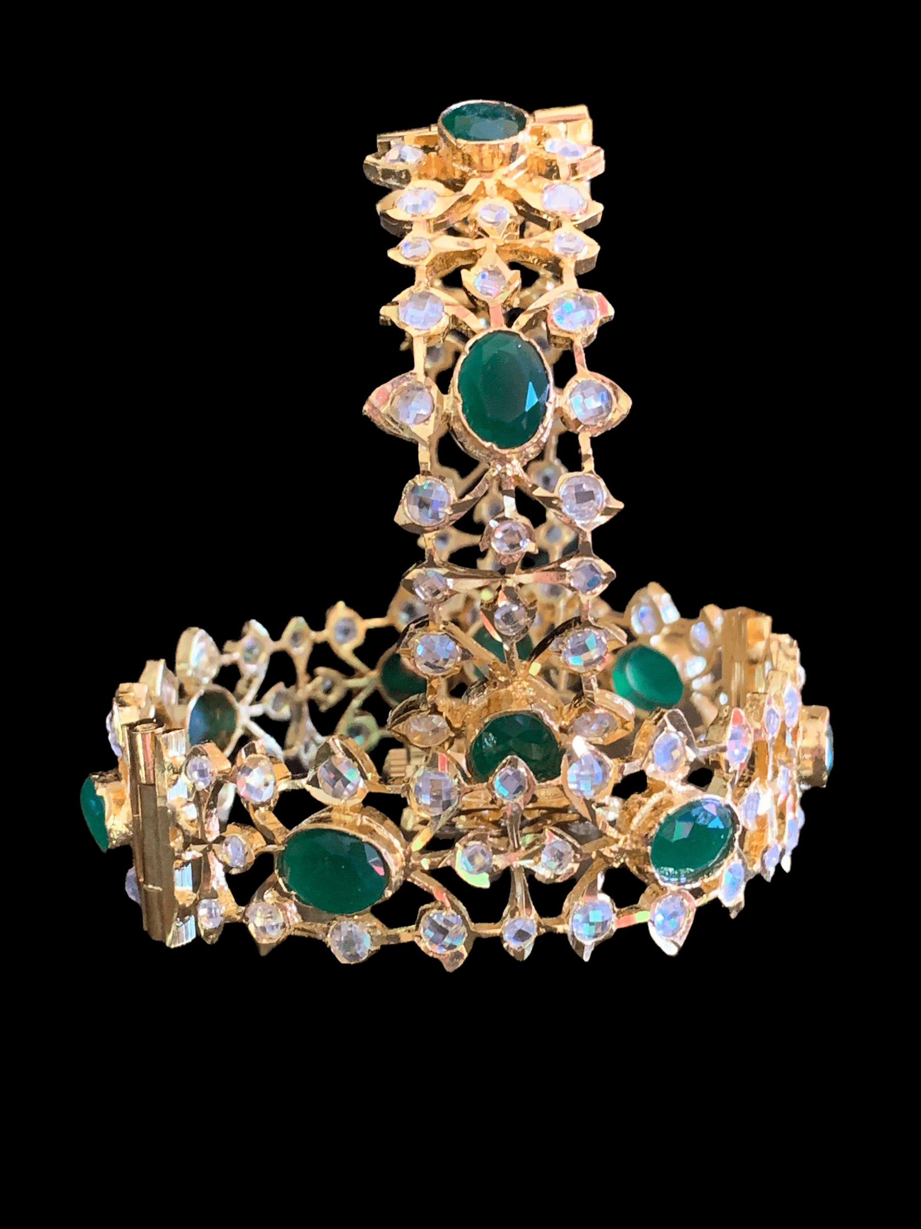 B14 Salma Bangles In Emerald Green ( SHIPS IN 4 WEEKS   )