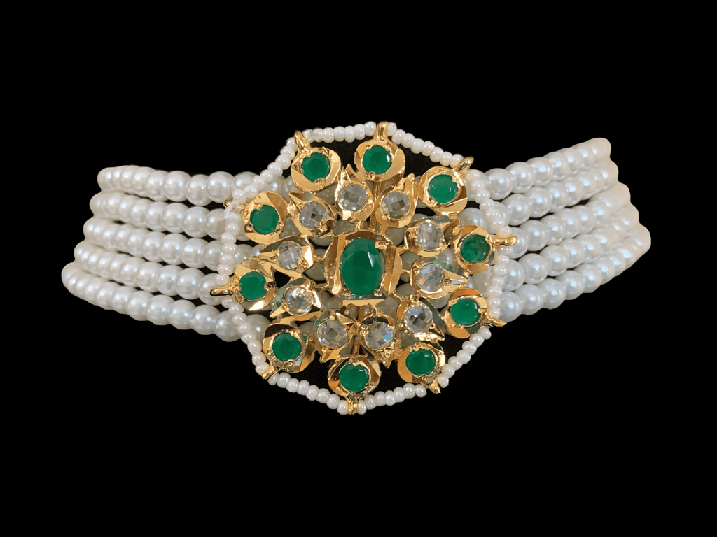 Amra choker set  - green  ( READY TO SHIP  )