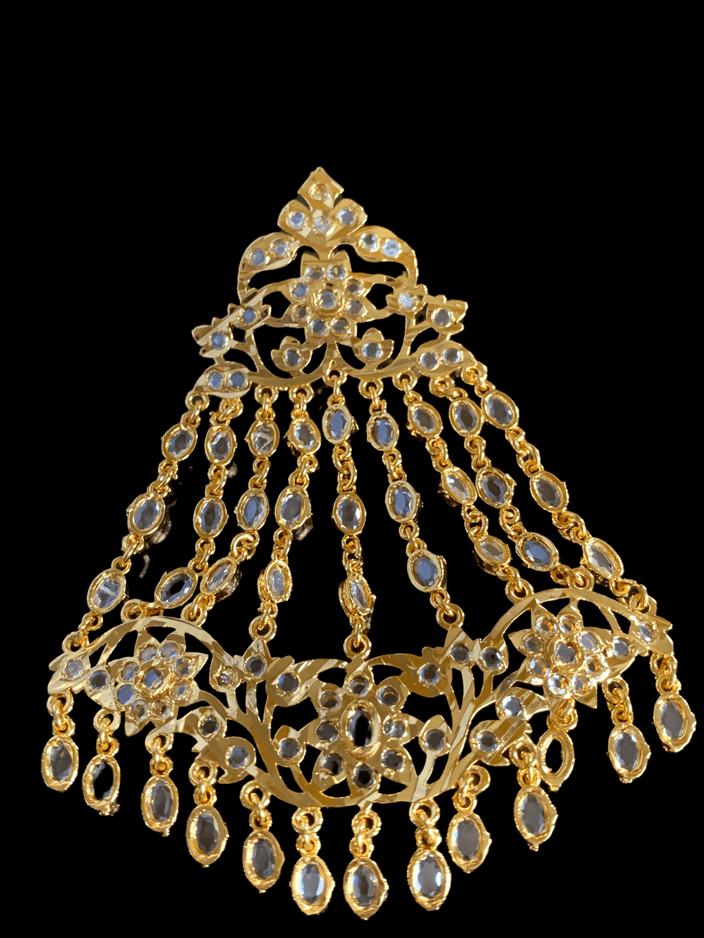 Abira jhoomar - white   ( SHIPS IN 4 WEEKS  )