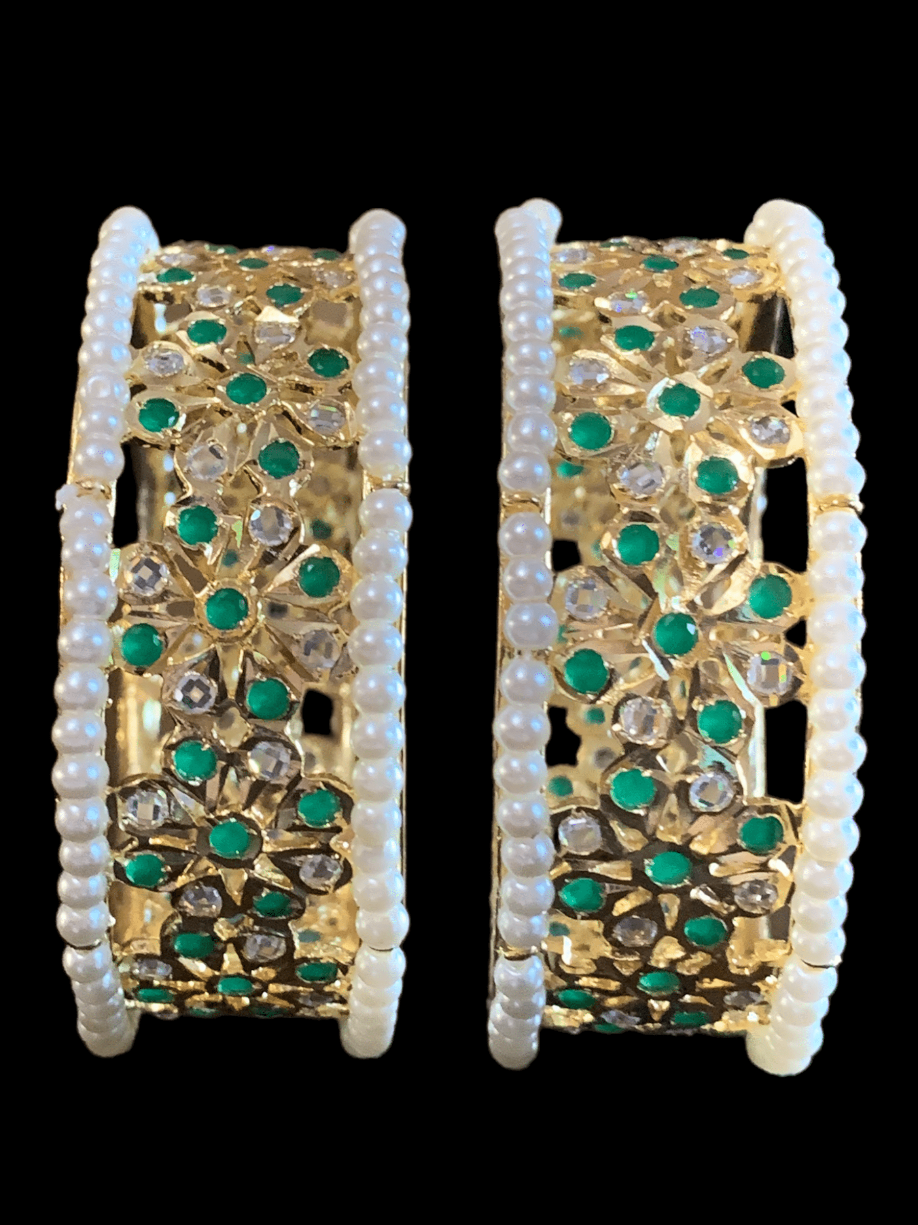 B31  Aleezay green  bangles ( READY TO SHIP )