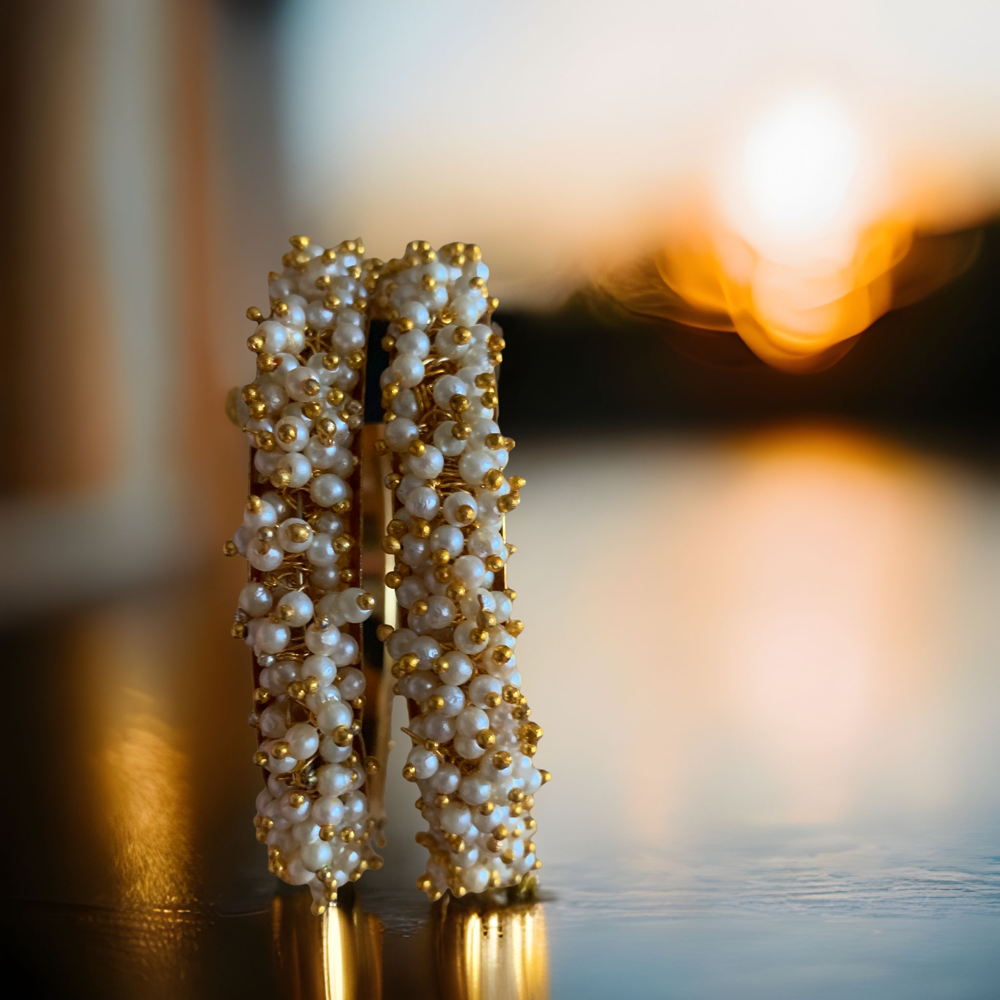 B116 Riza pearl bangle ( SHIPS IN 3 WEEKS )