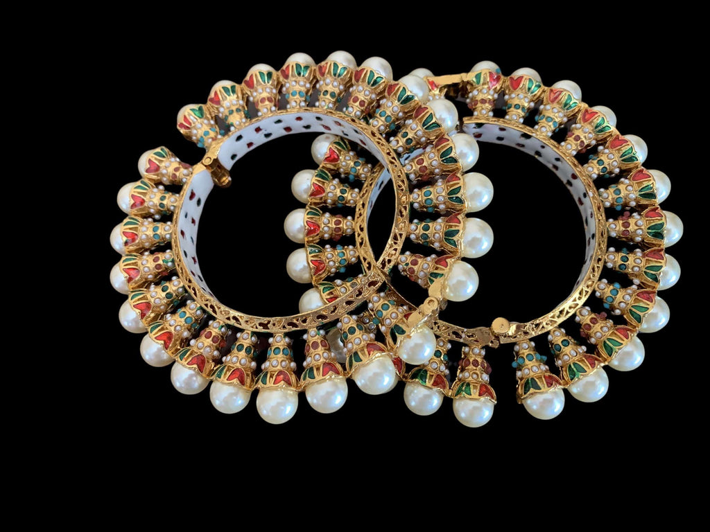 B00 Navratan rajwadi style bangles ( READY TO SHIP )