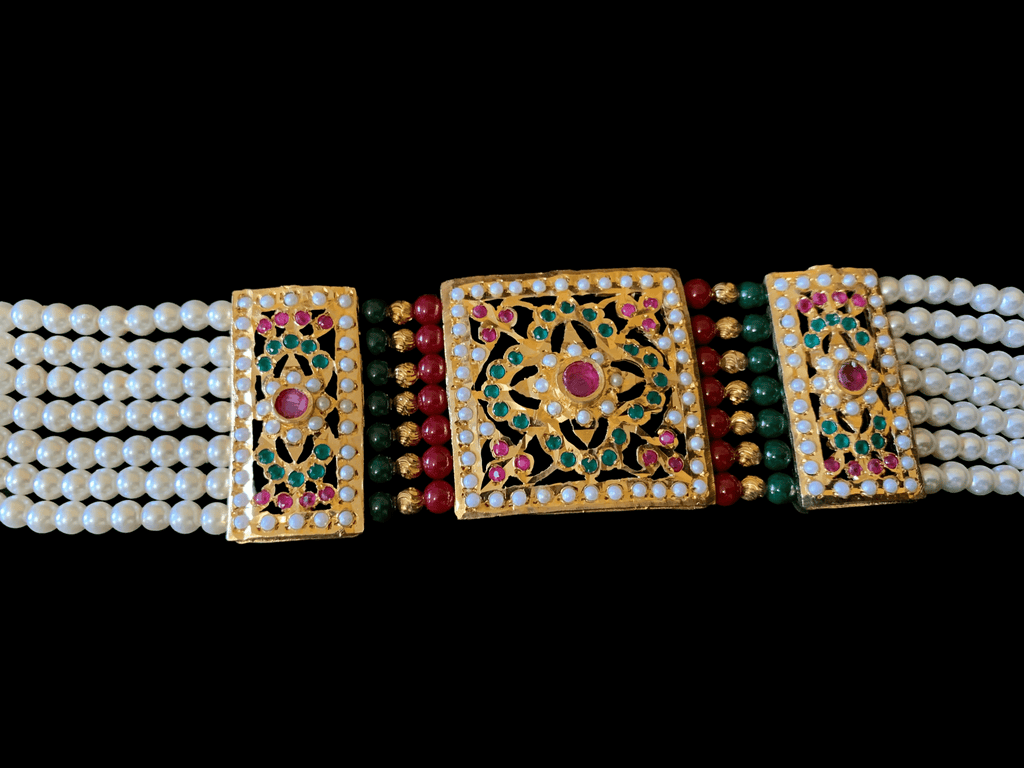 B65 Saira Jadau bracelet in ruby green (READY TO SHIP)