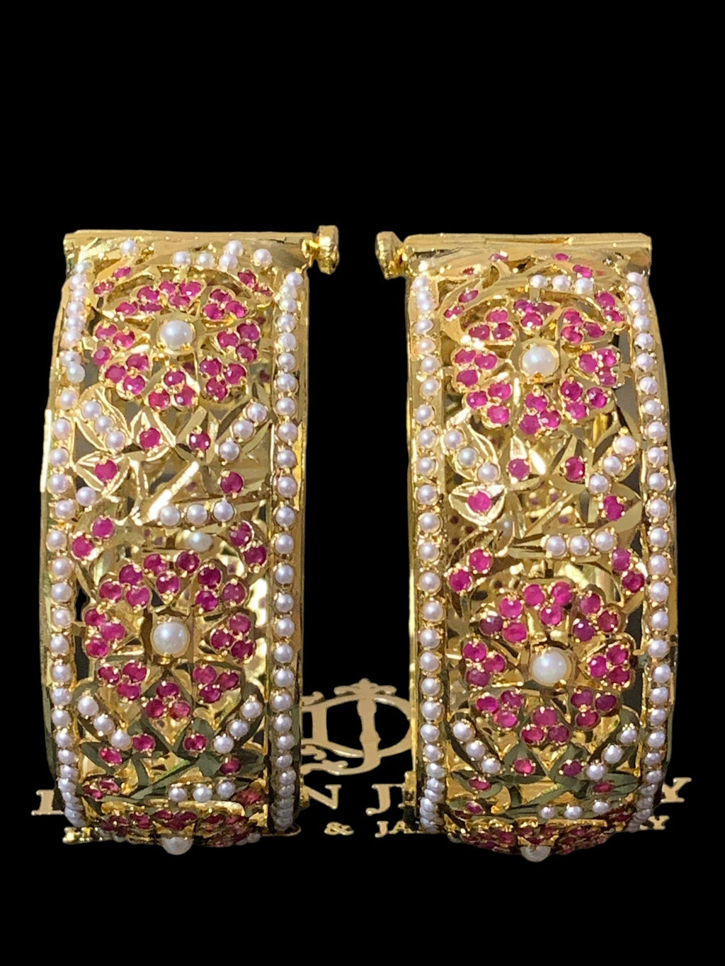 B139 Alea jadau bangles in rubies ( SHIPS IN 4 WEEKS )