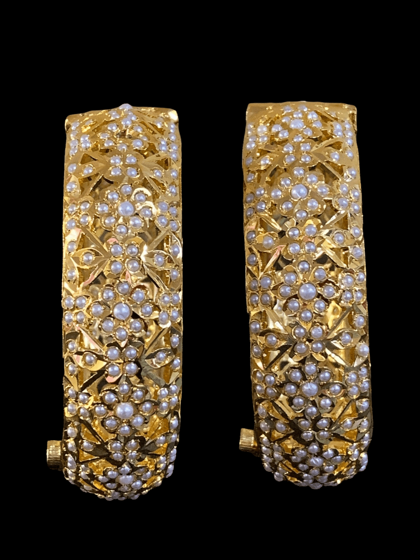 B5 Shibra bangles in pearls one pair   ( READY TO SHIP )