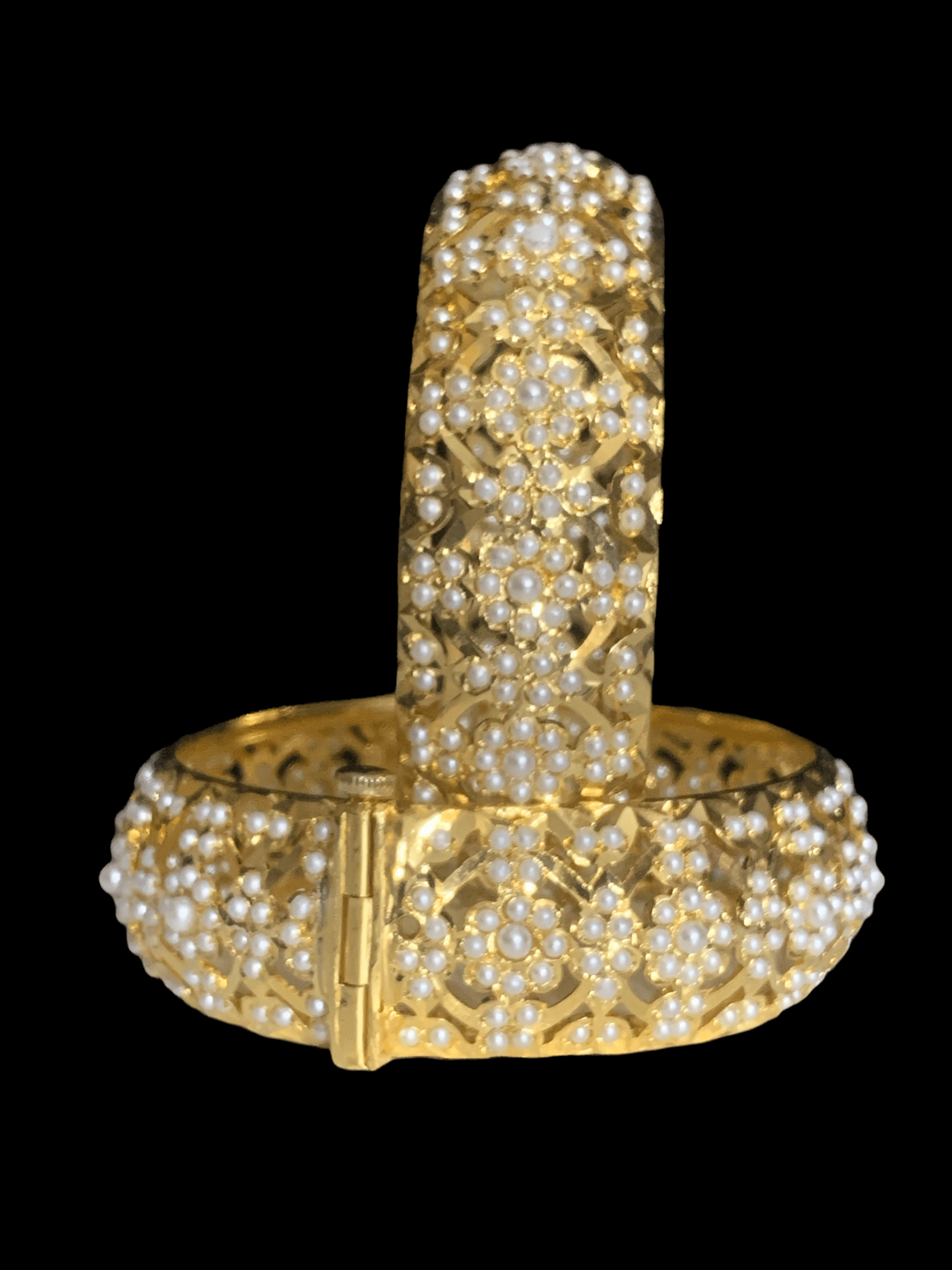 B5 Shibra bangles in pearls one pair   ( READY TO SHIP )