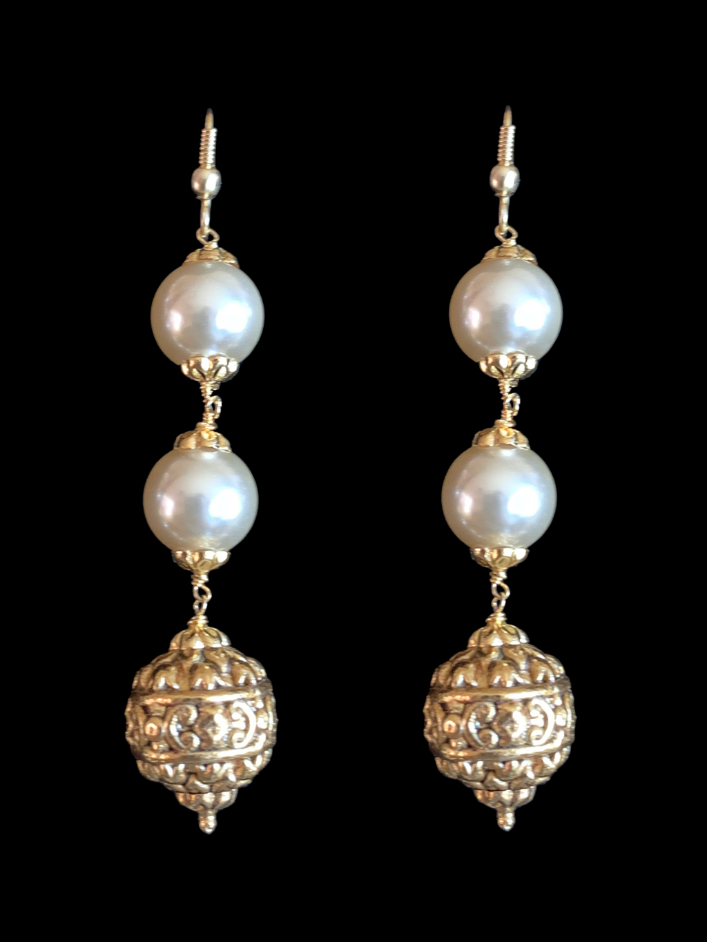 92.5 silver and gold plated nakshi beads mala ( SHIPS IN 5 WEEKS )