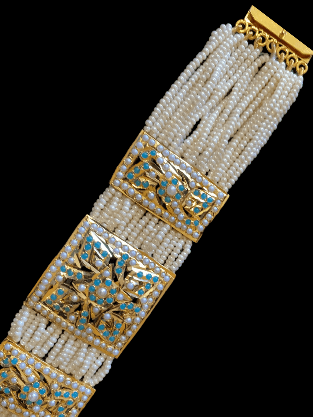 B77 Verdah jadau bracelet in feroza  ( READY TO SHIP )