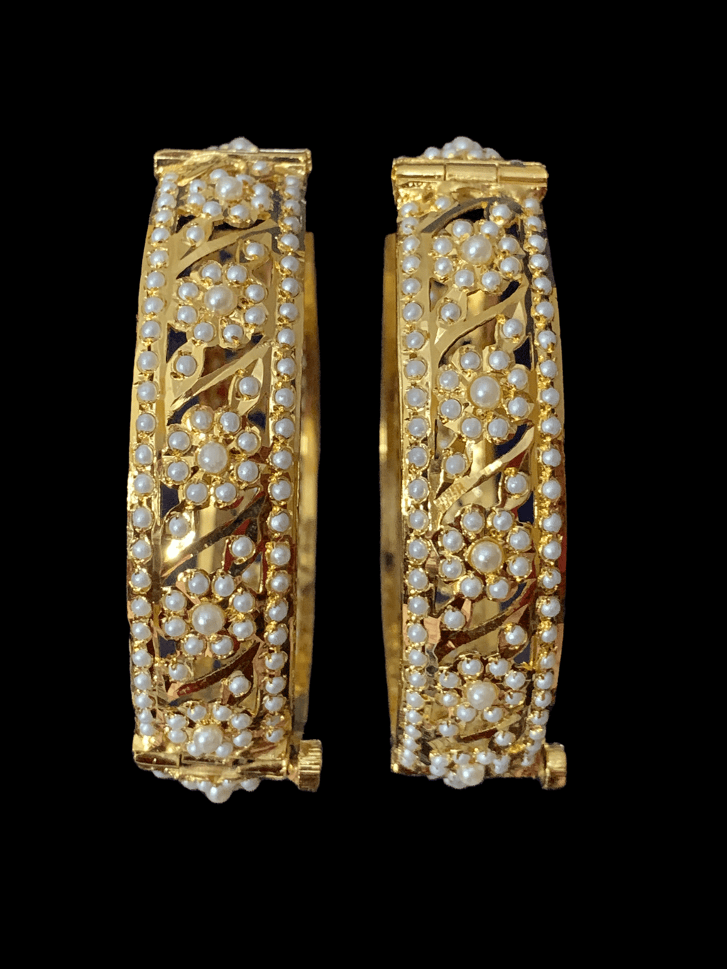 B25  SARAH JADAU BANGLES - Pearls ( READY TO SHIP )