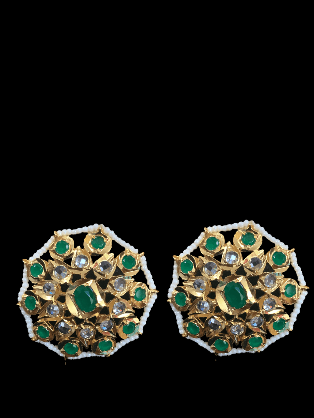 Amra choker set  - green  ( READY TO SHIP  )