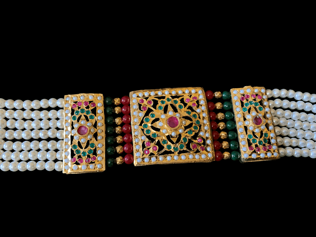 B65 Saira Jadau bracelet in ruby green (READY TO SHIP)