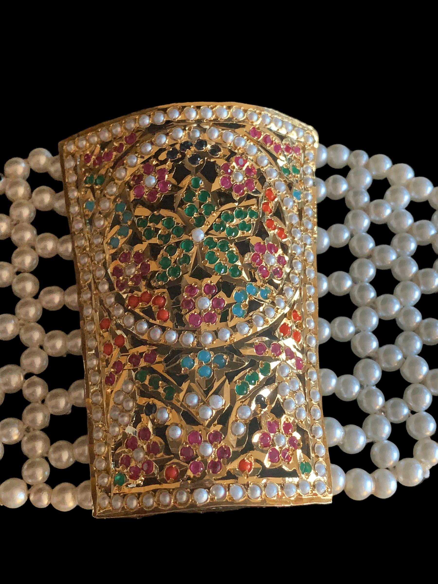 B82 Navratan Jadau bracelet (SHIPS IN 3 WEEKS )