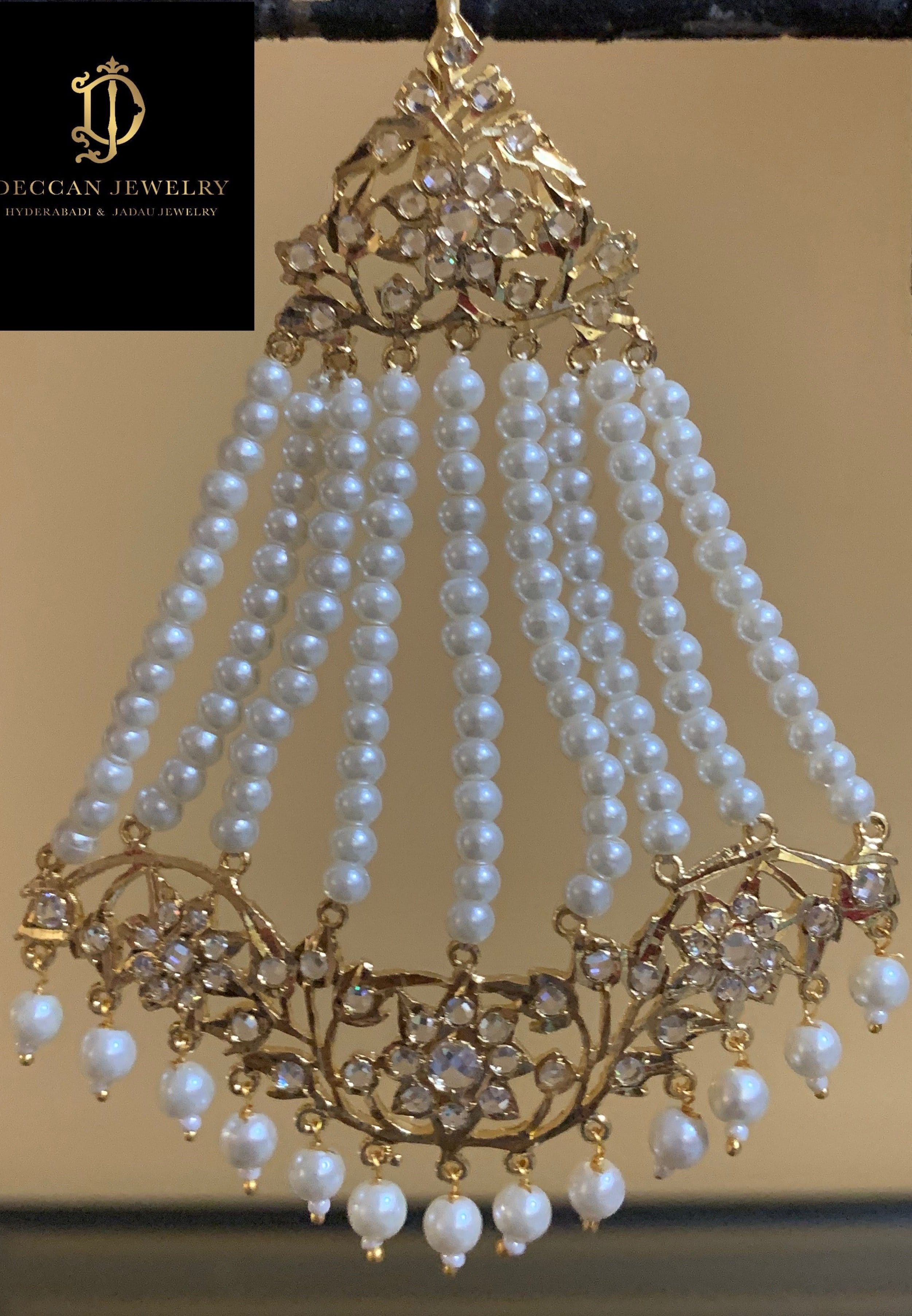 Abira jhoomar in pearls ( SHIPS IN 2 WEEKS )